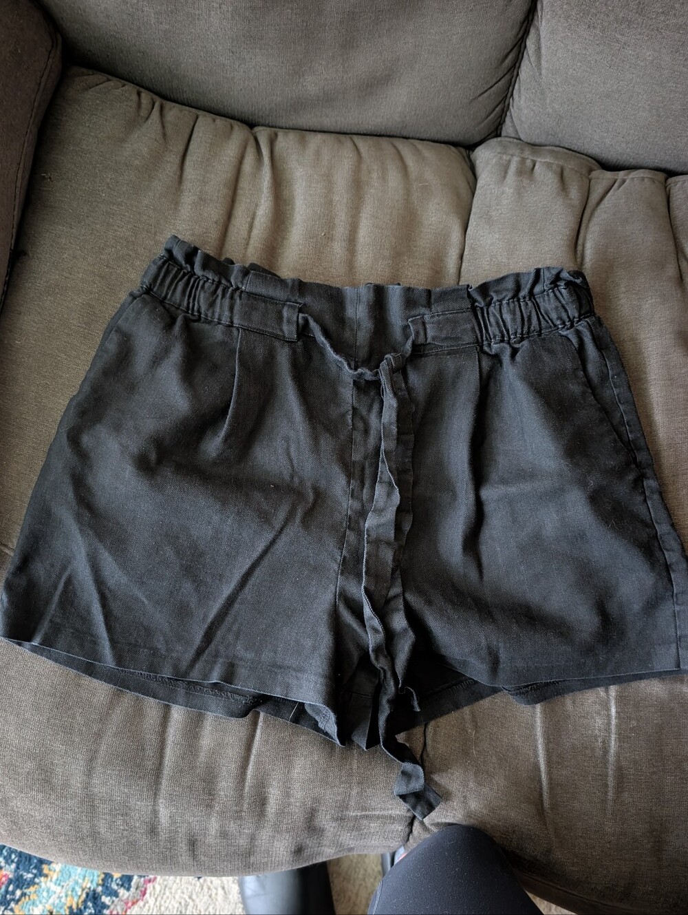 Express Black High Waist Tie-Front Women's Shorts